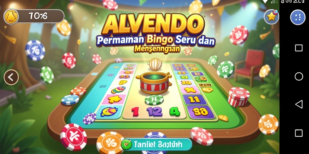 Tampilan gameplay Bingo yang seru di ALVENDO.