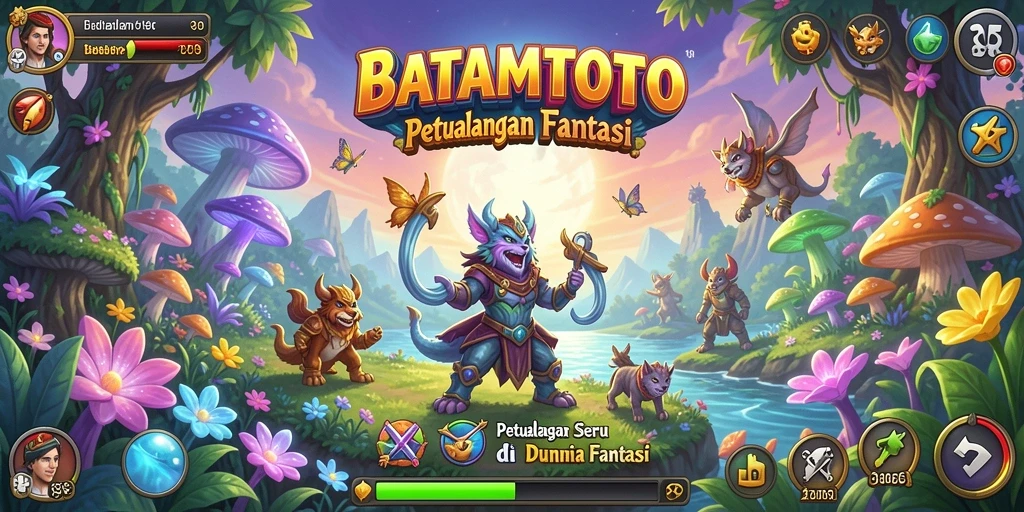 Tampilan utama BATAMTOTO menampilkan petualangan epik dalam gameplay RPG.