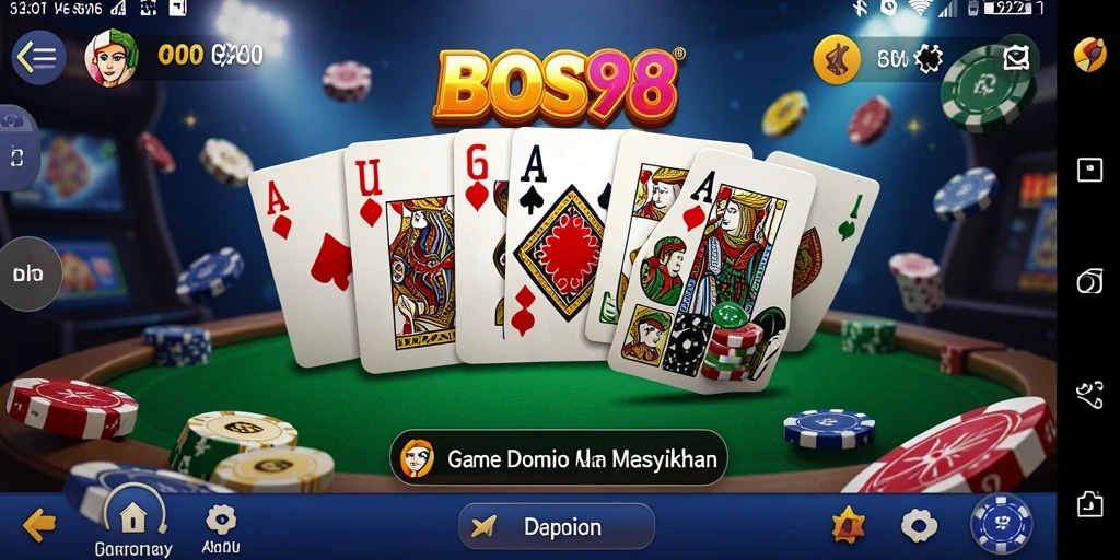 Tampilan gameplay Domino yang menarik dan seru di BOS88.