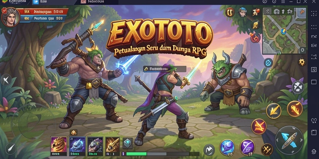 Tampilan gameplay <strong>EXOTOTO</strong> yang epik dan mendebarkan.