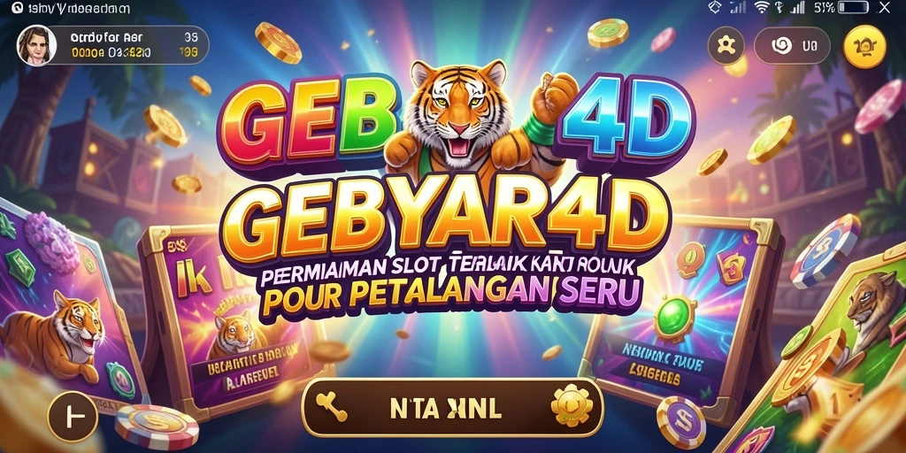 Tampilan seru dari gameplay GEBYAR4D yang penuh warna.