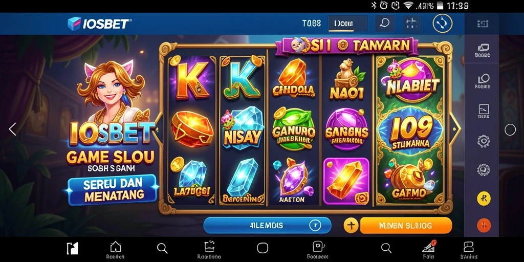 Gameplay seru IOSBET dengan tema slot menarik dan efek visual yang memukau.