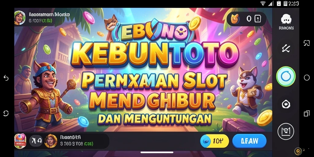 Tampilan gameplay menarik dari KEBUNTOTO yang penuh warna.