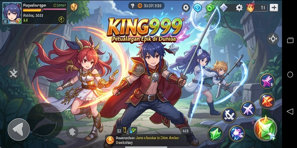 Tampilan menarik dari gameplay KING999 dengan karakter anime yang dinamis.