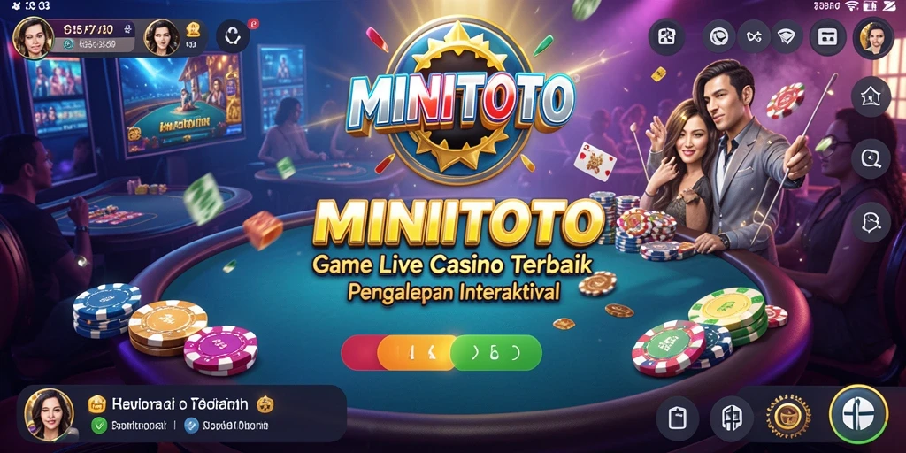 Tampilan menarik permainan Live Casino MINITOTO dengan dealer profesional.