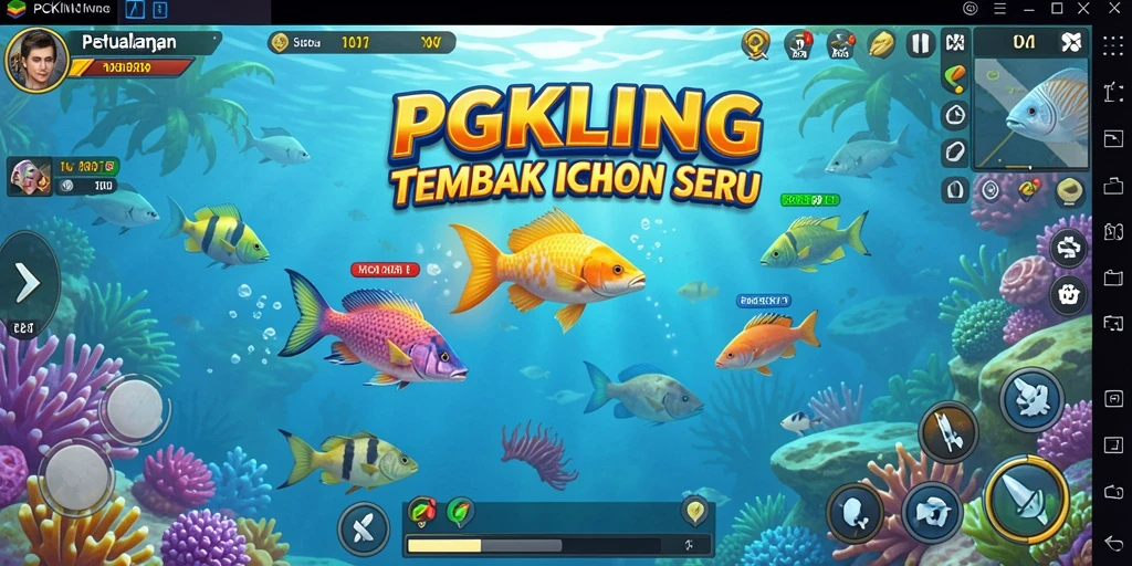 Screenshot gameplay PGKING menampilkan aksi menembak ikan yang seru.