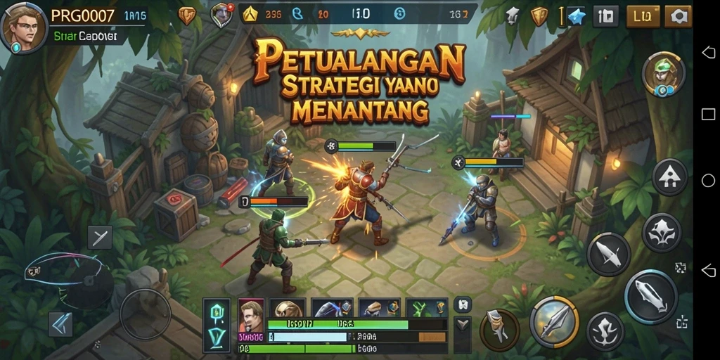 Screenshot menunjukkan momen intens dalam pertempuran PRG007.