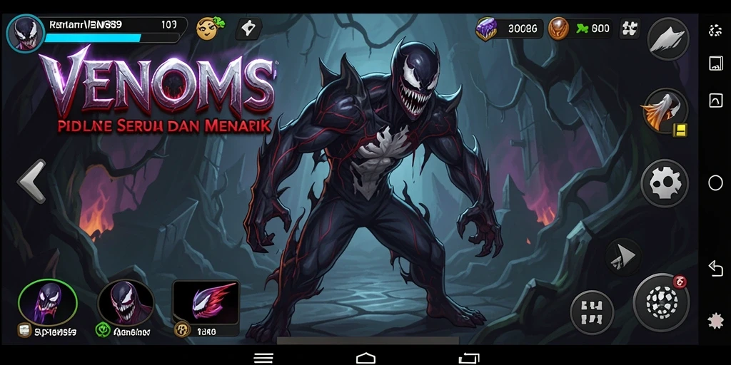 Tangkapan layar utama VENOM889 menampilkan pengalaman gameplay yang menawan dan sederhana.